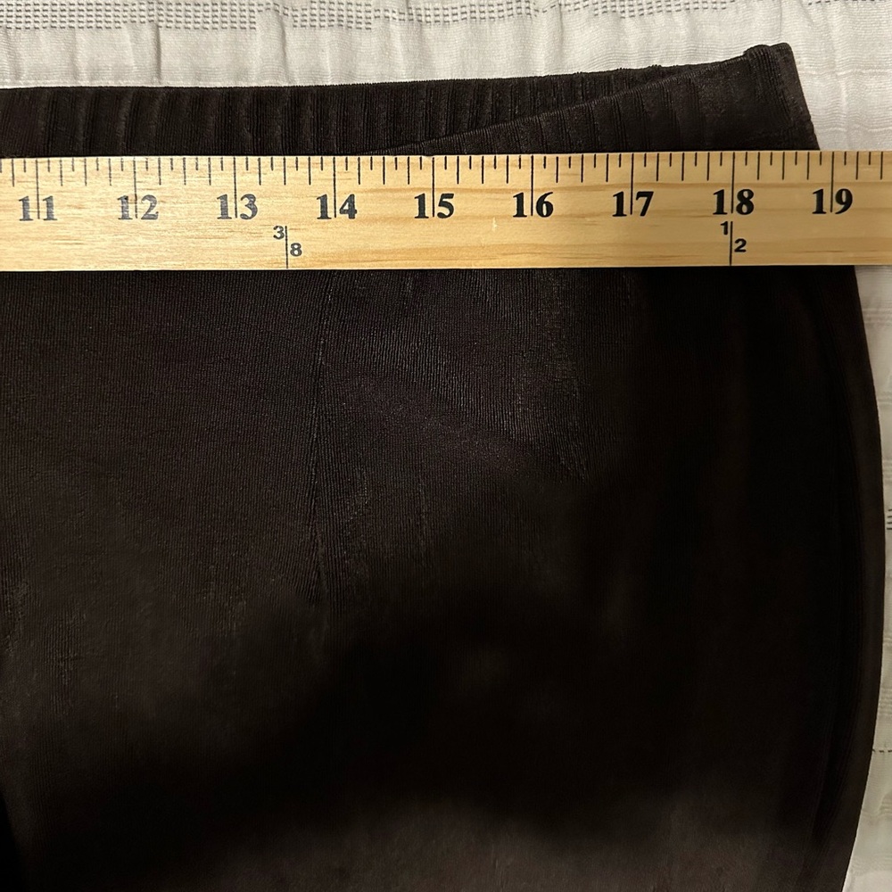 Chicos Travelers Slinky Wide Leg Pants Size 3P US XLP Pull On High Rise Brown - Picture 6 of 10